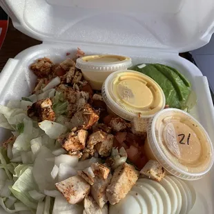 Chicken Cobb no blue cheese