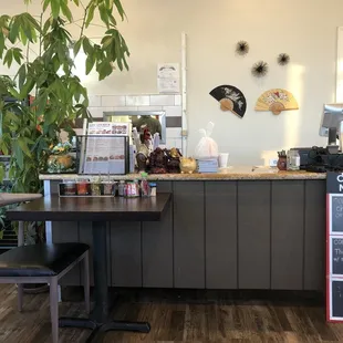 the counter area