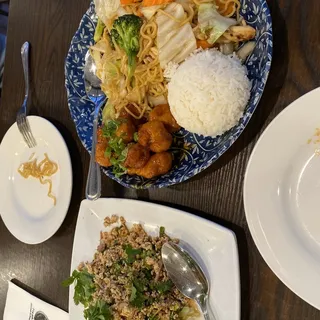 Combo orange chicken and chowmein