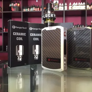 Kanger Ceramic Coils, and Vaporesso Tarot 200