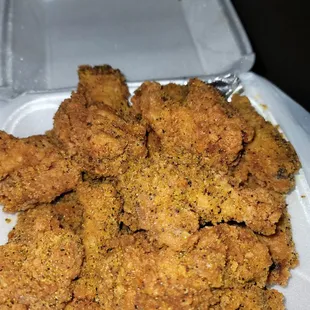 a plate of fried chicken