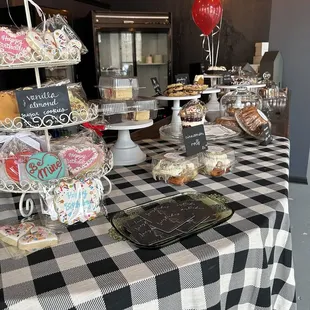 a table set up for a birthday party