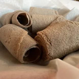 Their bread, I can&apos;t remember the name. Texture wonderful slightly sour soaked up the food perfectly