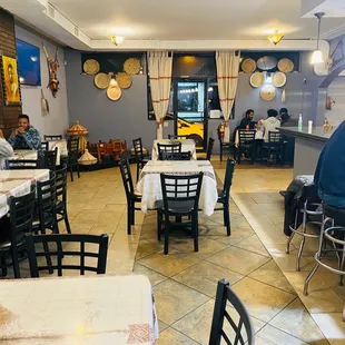 people sitting at tables
