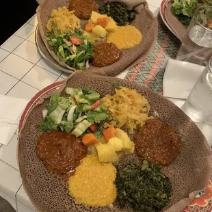 Vegetarian combination! The wait was a bit long but the food was amazing. Great flavors and very friendly workers!