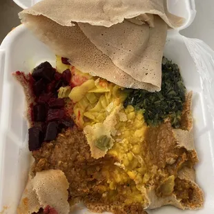 Ethiopian vegan plate