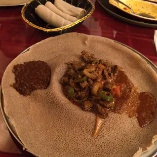 Beef dish. Nice and spicy.