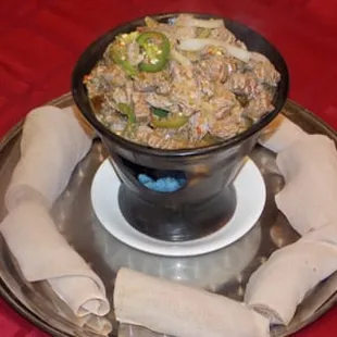 Ethiopian Girgiro served Only at Lucy Ethiopian Restaurant