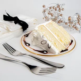 A slice of classy French Vanilla cake