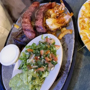 two plates of food