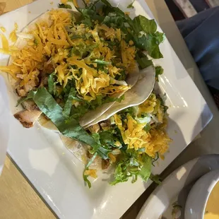 Chicken soft tacos