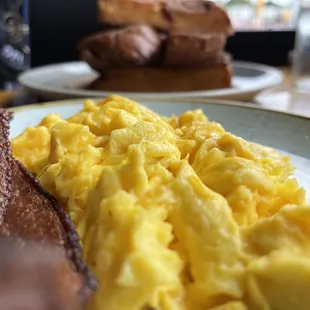 Eggs and bacon and french dips