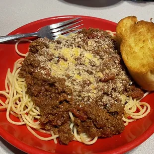 Spaghetti - special of the day, I don't think it's on the regular menu