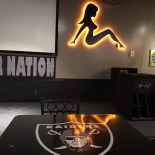 a woman sitting on a table