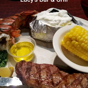 $9.99 steak and lobster, awesome