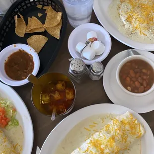 Smothered burritos with cream chile sauce for the win!
