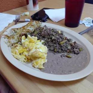 Picadillo and Eggs.