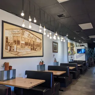 the interior of the restaurant