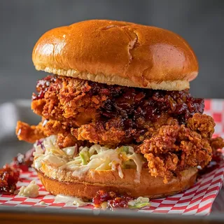 Bacon Jam Fried Chicken Sandwich