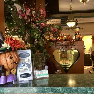 the front desk of the restaurant