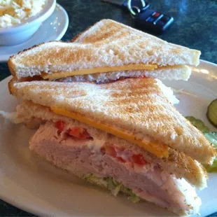 My turkey and cheese, side of Cole Slaw