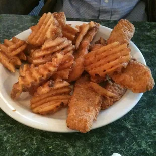 Frd Ckn Tenders &amp; waffle fries