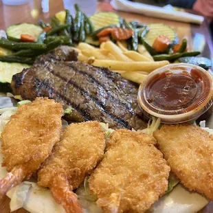 Steak and Shrimp Dinner