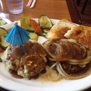 Hamburger Steak with Grilled Onions Dinner