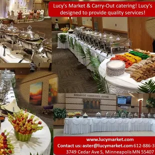 a variety of catering services