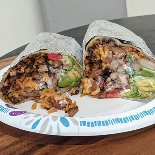 Super burrito with Al pastor