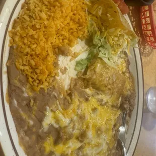 Taco Dorado and Enchilada