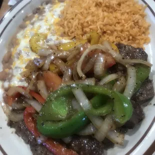 Beef fajita combo
