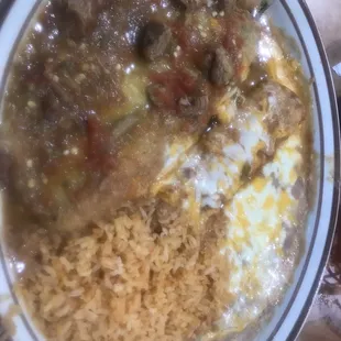 Relleno and cheese enchilada combo