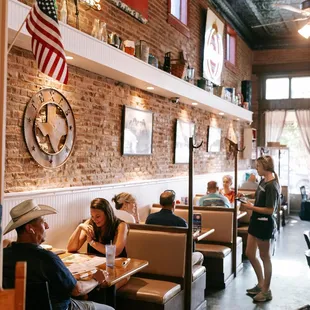 people sitting at tables