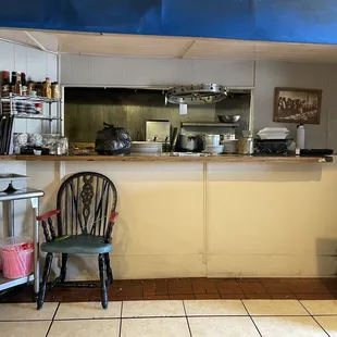 a view of the kitchen