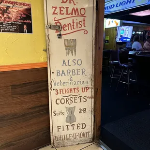 dr zelmo dentist sign