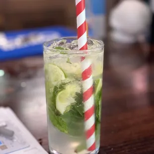 Trying out Sam&apos;s mojito making skills