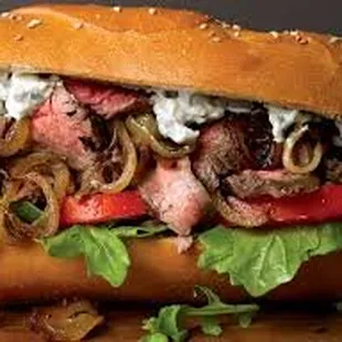 a steak sandwich