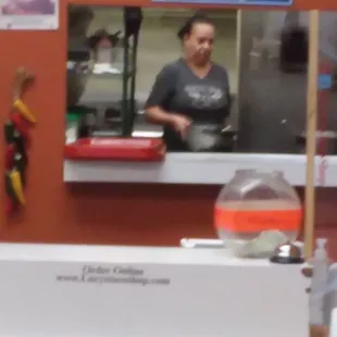 I guess the cook doesn't have to wear a mask, but I have to.