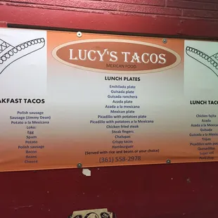 Updated number on their menu