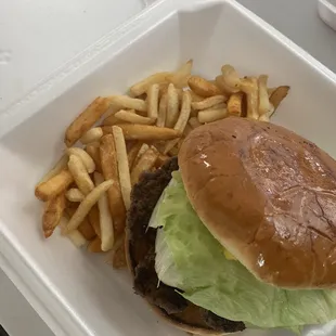 Burger, 100 percent meat