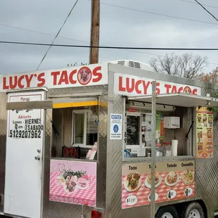 a food truck parked on the side of the road