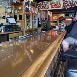 a man sitting at the bar
