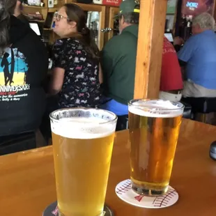 Drinking with the locals.