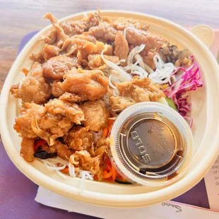 Vegan Ginger Chick&apos;n vermicelli salad