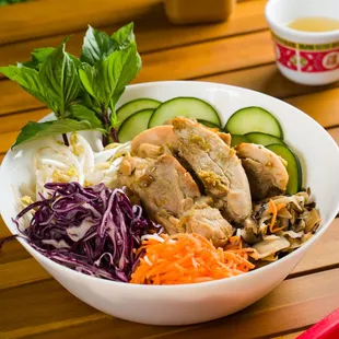 a bowl of food