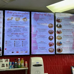 Menu board.