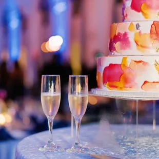 two glasses of champagne