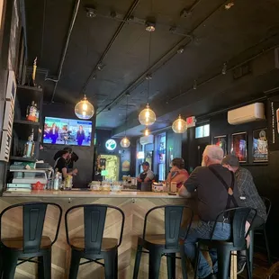 Bar area with fun regulars.