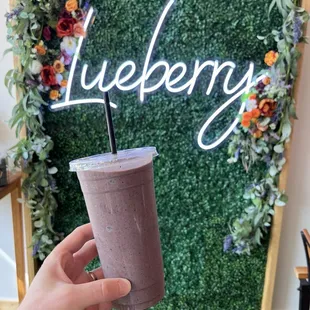 Peanut butter jelly time smoothie $8